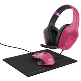 Trust GXT 790P 3-in-1 Gaming-Maus - Headset-Set USB Optisch Pink