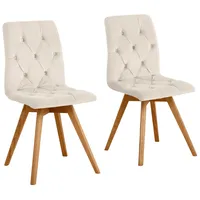 OTTO home 4-Fußstuhl Rania Mikrofaser beige 4er Set