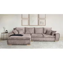 Home Affaire Ecksofa Katja L-Form, B: 325 cm - OTTO. Verlässliche Qualität., Bettfunktion, Bettkasten & 4 Zierkissen beige