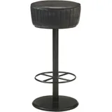 vidaXL Barhocker Schwarz Echtleder