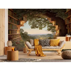 WallArena Fototapete 3D Landschaft Braun 200x140 cm