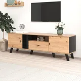 Merax TV Lowboard Wohnzimmertisch Fernsehschrank Fernsehtisch Wohnzimmer TV Kommode Holz TV Sideboard 170x40x50cm Fernseher Schrank TV Möbel TV Lowboard TV Kommode tv Cabinet