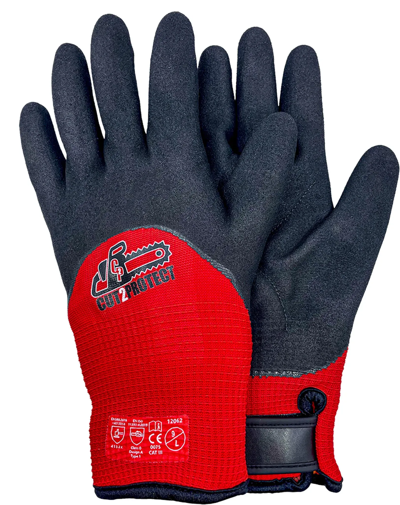 Cut2Protect Schnittschutzhandschuhe, schwarz-rot, 9