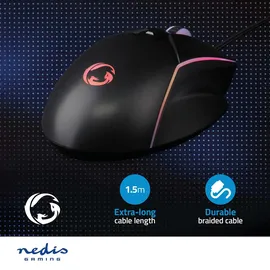 Nedis Gaming Mouse schwarz