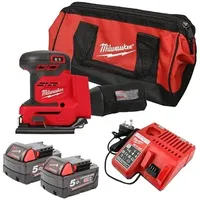 Milwaukee Akku-Schwingschleifer M18 BQSS-502B Exzenterschleifer mit universal Klettverbindung, 4933479967,
