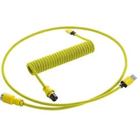 CableMod Pro Coiled Keyboard Cable USB-C zu USB Kabel 1,5 m USB A USB C Gelb