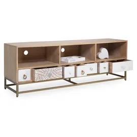 Sansibar AMRUM TV-Lowboard 160x55x40 cm Braun Metall