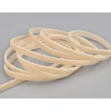Samtband Puder (427 beige) 1 m x 5 mm METERWARE Dekoband Velour einseitig Samt festkantig zum nähen dekorieren