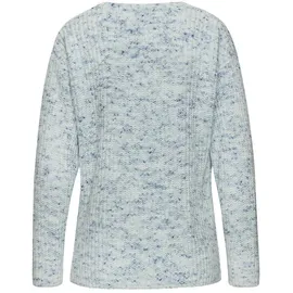 Buffalo V-Ausschnitt-Pullover blau-creme 40/42