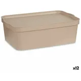 Kipit Aufbewahrungsbox mit Deckel Kipit TP595-3 Beige Kunststoff 14 L 29,5 x 14,5 x