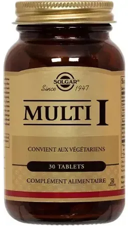 Solgar Multi I Multivitamin Eisen Magnesium Vitamine Zink Mineralien 30 Tabletten
