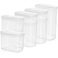 Emsa Optima Vorratsdosen Set transparent 16 x 23,8 x 9,9 cm 7-teilig 0,45 / 1,0 / 1,6 / 2,2 l