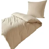 Traumschlaf Basic Chambray sand Kissenbezug einzeln 80x80 cm