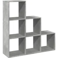 vidaXL Bücherregal 3 Etagen 99 x 29 x 99 cm Betongrau