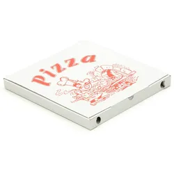 KK Verpackungen 150 Pizzakartons 320 x 320 x 40 mm Pizzaschachteln Motiv Verpackungen weiß