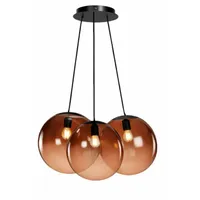 s.luce Orb Cluster 3-flg. 30 cm Rund Braun/Schwarz