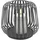 candela lights Laterne Metall 20x20x17 cm Solar inkl. LED Stumpenkerze grau
