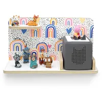 stadtecken Kinder Regal für Musikbox I Motiv After The rain, klein I Geeignet für die Toniebox und ca. 25 Tonies I Geschenk I Geschenkidee I Spielen I Sammeln I Zum Aufstellen oder Aufhängen