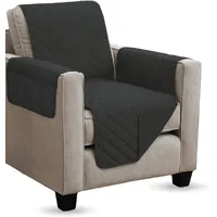 BestLivings Sesselhusse Gesteppt Schwarz 190 x 165 cm
