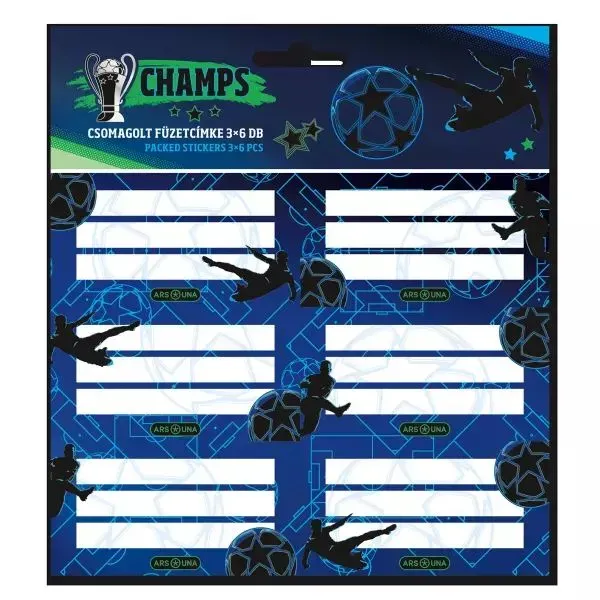 Champs: Heftetiketten – 3 x 6 Stück