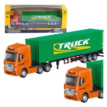 Huina Spielzeug-Boot LKW-Auflieger Container Metall Grün 1:50