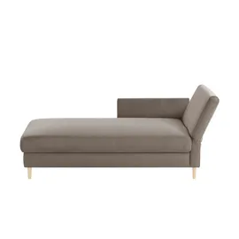 Nehl Liege Easy Mikrofaser 220 x 80 x 116 cm Grau mit Kopfteil