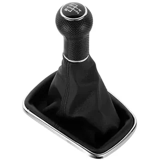 Youzzei VW Schaltknauf mit Schaltsack, Manuell Schaltknauf 5 Gang 12mm für VW Polo 6N Polo 6N2 Golf 1 2 3 4 Passat 35i Lupo Schalthebel, Leder und ABS-Kunststoff Golf 3 Schalthebel - Schwarz