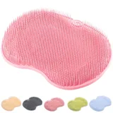 Dusche Fuß & Rücken Schrubber Wandmontage Rückenschrubber mit Saugnäpfen Silikon Bad Massage Kissen Bürste Dusche Fußmassagegerät Schrubber Matte Sanftes Peeling und Massage für alle Hauttypen