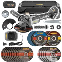 procraft industrial SAG125B-CD inkl. 1 x 4,0 Ah + Ladegerät + Koffer