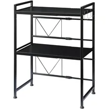 [en.casa] Mikrowellenregal Sorsele 63 x 78,5 x 32 cm Schwarz