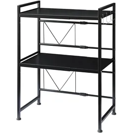 [en.casa] Mikrowellenregal Sorsele 63 x 78,5 x 32 cm Schwarz