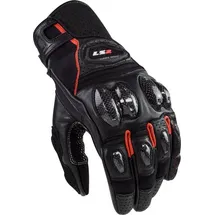 LS2 Spark II Leather perforierte Motorradhandschuhe, schwarz-rot, [Größe XXL]