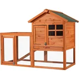 Wiltec Kaninchenstall 122 x 63 x 92 cm braun