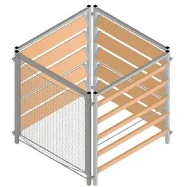 Bellissa Komposter mit Sieb Holz / Metall