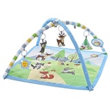 Chipolino Spielbogen Tiere, Musikfunktion, 5 Hängespielzeuge, Krabbeldecke blau