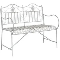 VidaXL Bank Weiß Metall 103,5 x 59 x 89