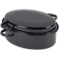 Krüger Gänsebräter oval aus Stahlemaille fassung 10.2 Liter 42cm