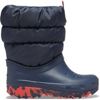 Crocs Mädchen, Boots + Stiefel, K's Classic Neo Puff Boot Blau, (29, 30)