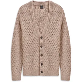Bugatti Cardigan mit V-Ausschnitt & Flechtoptik Beige XL