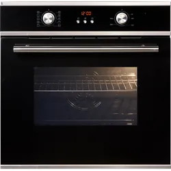 HANSEATIC Einbaubackofen "65M90D0-E11319G", A (A+++-D), grau (schwarz, edelstahlfarben), B:59,5cm H:59,5cm T:58,5cm, Backöfen, Auftaufunktion: Bereits zubereitete Gerichte werden schonend aufgetaut