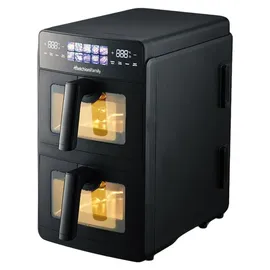 Melchioni Family Heißluftfritteuse 10L Doppelschublade 2600W schwarz