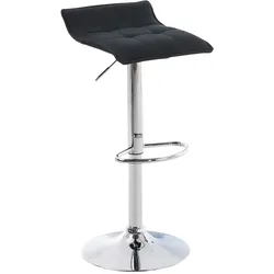 CLP Barhocker Madison Mit Hochwertiger Polsterung Und Stoffbezug I Höhenverstellbarer Barstuhl Mit Metallgestell In Chrom-Optik