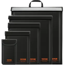 VEVOR Faraday Tasche Handytasche 5er-Pack Laptop Tablet Telefon Radio XL Schwarz