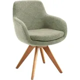 Musterring Esszimmerstuhl Tavia (Set, 2 St), Stativgestell Eiche Bianco, Drehfunktion optional, diverse Farben grün