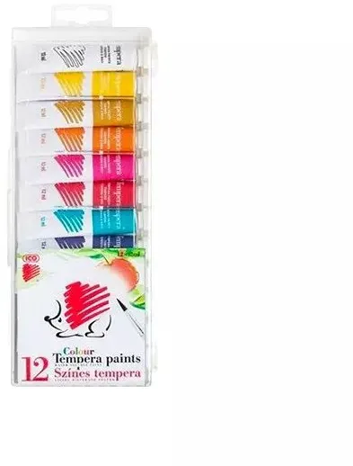 ICO Igel: Buntes Tempera-Set – 12-teilig