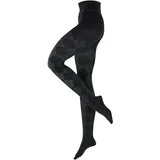 Burlington Damen Strumpfhose Elegant Essence W Ti Baumwolle gemustert 1 Stück, Grau Anthracite Melange 3081, 44-46 - 44-46