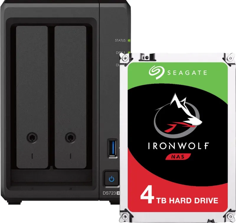 Preisvergleich Produktbild Synology DS723+ + Seagate Ironwolf 4TB