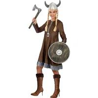 Funidelia | Wikinger Kostüm für Damen Nordisch, Walküre, Barbaren, Vikings - Kostüm für Erwachsene & Verkleidung für Partys, Karneval & Halloween - Größe L - Braun