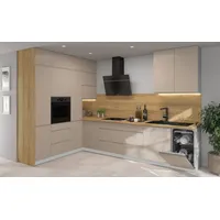 Feldmann-Wohnen Winkelküche Avellino 330 x 200 cm Blum Metabox stone grey matt