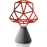 Magis Chair One, Sockel aus Zement, rot